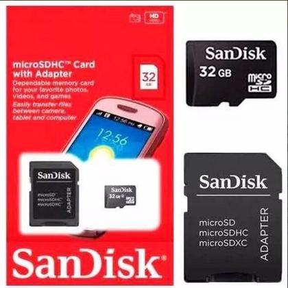 Pen Drive 32 Gb Sandisk E Cartão De Memória Micro Sd 32Gb
