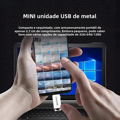 Imagem de Pen Drive Philips Dual Drive Go USB Tipo C - 128GB