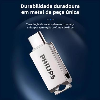 Imagem de Pen Drive Philips Dual Drive Go USB Tipo C - 128GB