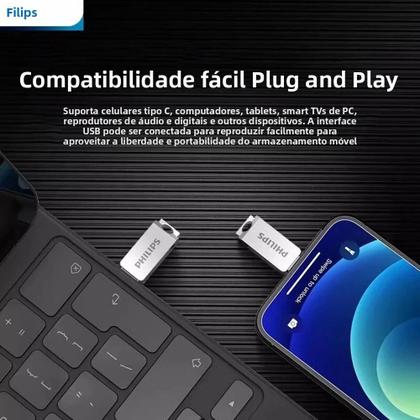 Imagem de Pen Drive Philips Dual Drive Go USB Tipo C - 128GB
