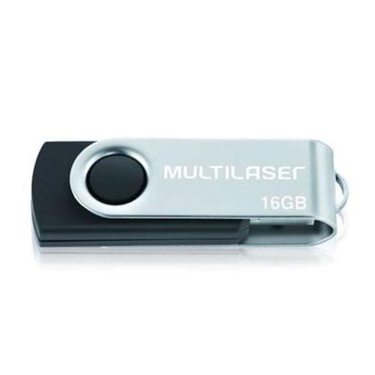 Imagem de Pen Drive Twist 16GB USB Leitura 10MB/s e Gravação 3MB/s Preto - Multilaser  PD588