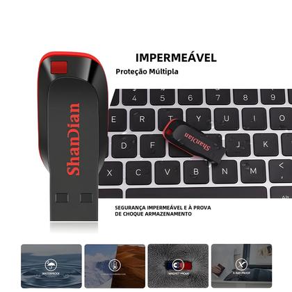 Imagem de Pen Drive USB 128GB/64GB/32GB - Alta Velocidade com Chaveiro