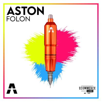 Imagem de Pen Rotativa Universal Tatuagem Tattoo Aston Folon Laranja