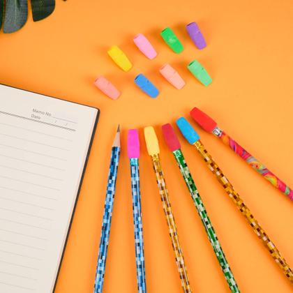 Imagem de Pencil Eraser Toppers Kolewo4ever, pacote com 500 cores pastel