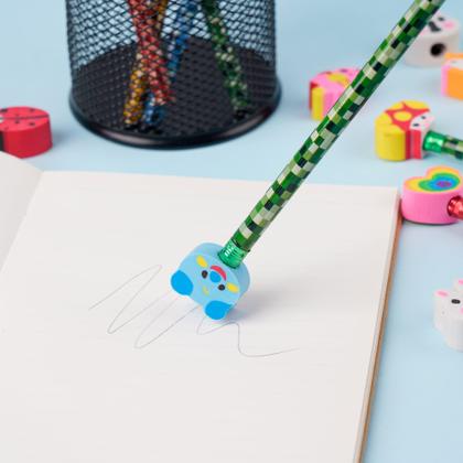 Imagem de Pencil Erasers Pencil Eraser Toppers 200 unidades de animais de desenho animado