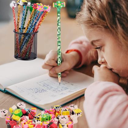 Imagem de Pencil Erasers Pencil Eraser Toppers 200 unidades de animais de desenho animado