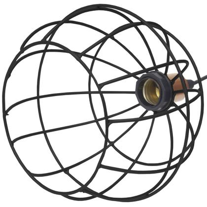 Imagem de Pendente Aramado Globo Preto Luminária Lustre Industrial Teto Vintage Cobre Rose Agp Ilumini