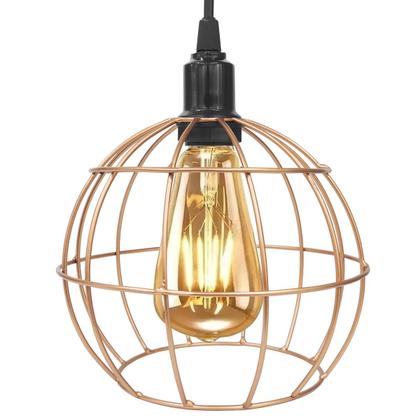 Imagem de Pendente Aramado Teto Globo Luminária Lustre Retrô Balcão + Lâmpada Led ST64 Vintage