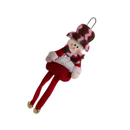 Imagem de Pendente Boneco de Neve com Guizo Xadrez Enfeite Natalino