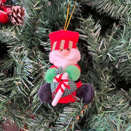 Imagem de Pendente de Papai Noel com Saco e Bengala de Natal