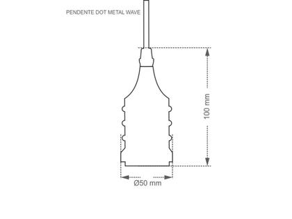 Imagem de Pendente dot metal wave ouro