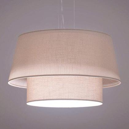 Pendente Duo Cone de Tecido 2 Lâmpadas Tom Luz Iluminação - Lustre ...