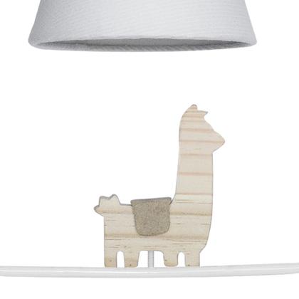 Imagem de Pendente Geométrico Retângulo Lhama Branco Quarto Bebê Infantil Menina