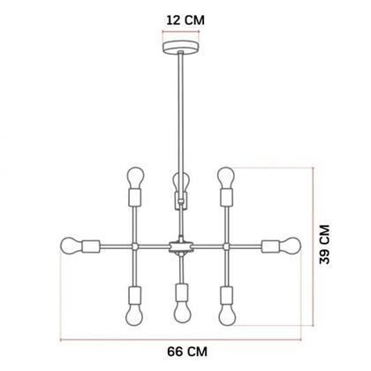 Imagem de Pendente Hash Aço 9 Braços Avant 489410000