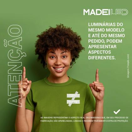 Imagem de Pendente Horizontal Madeira Maciça Carolina LED 35W 35000lm Bivolt