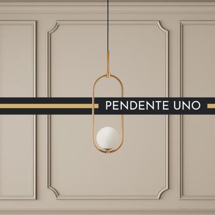 Imagem de Pendente Interno Arco Uno Dourado 1 Globo Claci