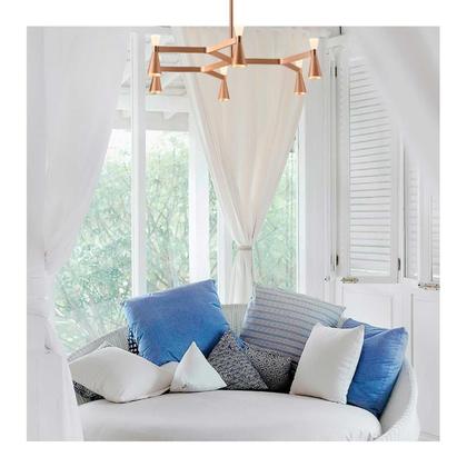 Imagem de Pendente Led Aluminio Champagne 36w 1500lm 3000k Yamamura