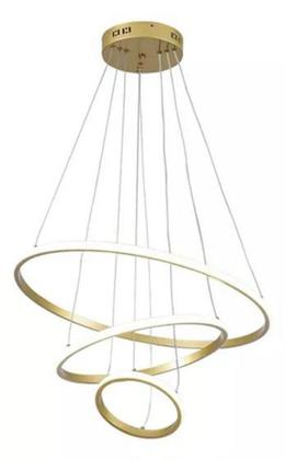 Imagem de Pendente Led Lustre com 3 Arcos 58w com luz branca/neutra/amarela bivolt mod LP-403