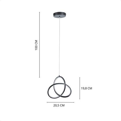 Imagem de Pendente Led Moderno Taschibra Catar 15W Luz Quente 3000K Bivolt