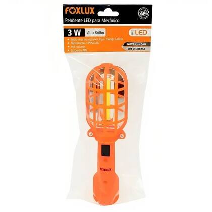 Imagem de Pendente Led Para Mecânico Laranja 3w Foxlux - Foxlux