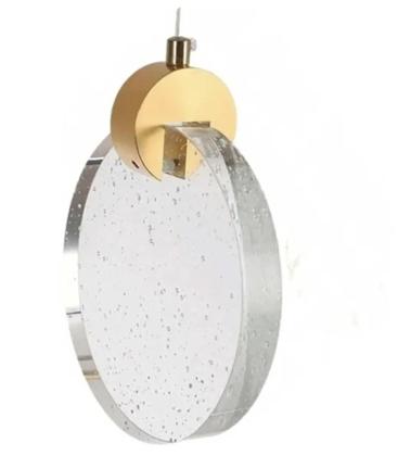 Imagem de Pendente Lua De Cristal Vidro Com Bolhas Dourado AAATOP