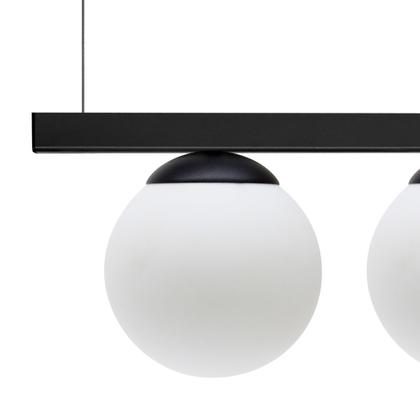 Imagem de Pendente LuminaLux Norton Preto 5 Globos 15cm Casa Moderna