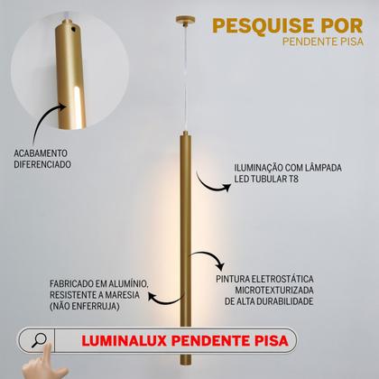 Imagem de Pendente LuminaLux Pisa Vertical Luz Indireta +Lâmpada New