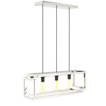 Imagem de Pendente Luminária Industrial Inox Infinity Triplo