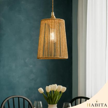 Imagem de Pendente Luminária Madeira Rustico Bambu Natural Orgânico