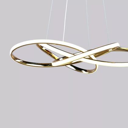 Imagem de Pendente Lustre Dourado 45w Bivolt 60cm 3 em 1 c/controle