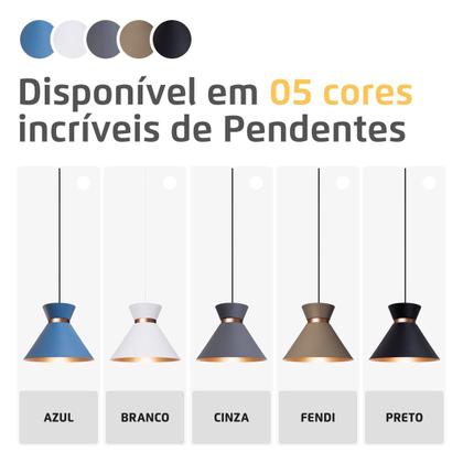 Imagem de Pendente Lustre Luminária Berlin 15cm Preto