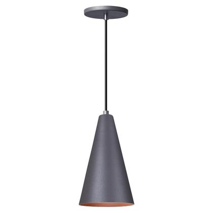 Imagem de Pendente Lustre Luminária Cone Cinza