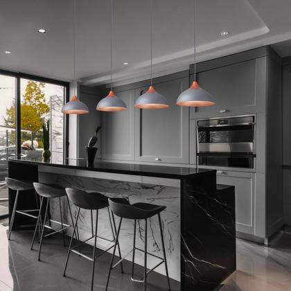 Imagem de Pendente Lustre Luminária Panama Cinza