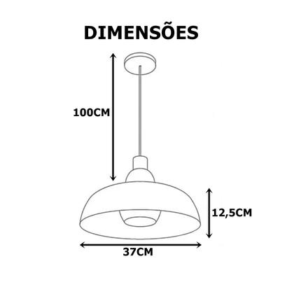 Imagem de Pendente Lustre Rpx Vittra 40w M1 Meia Lua Startec Azul