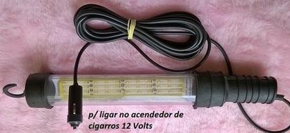 Imagem de Pendente Luz P/mecânicos 72 Leds Acend. De Cigarros 12volts