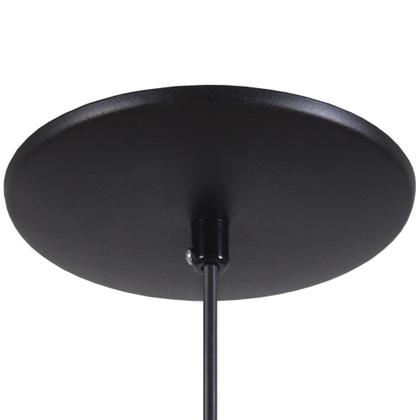 Imagem de Pendente Meia Lua 34cm Luminária Alumínio Preto Textura C/ Cobre - Rei da Iluminação