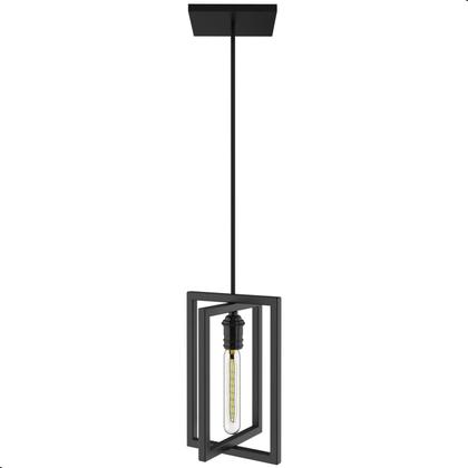 Imagem de Pendente Moderna Industrial Luminária De Teto Preto SF