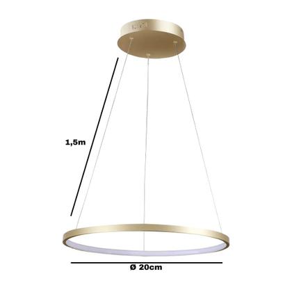 Imagem de Pendente Montreal Led 20W 3000K 40x2cm Dourado