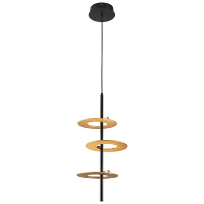 Imagem de Pendente Nordecor Kote 2759 3 Módulos 30W Led Preto com Dourado Bivolt