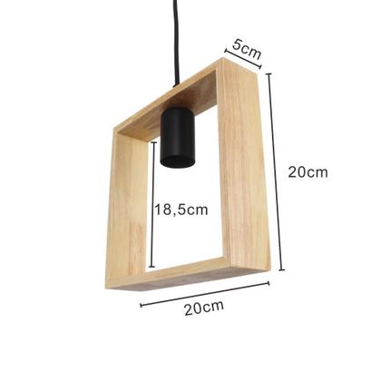 Imagem de Pendente Quadro Madeira 1E27 DS2351 Delis