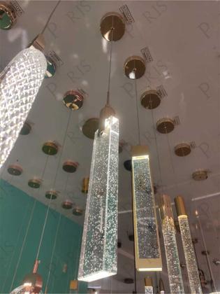 Imagem de Pendente Retangular Cristal Bolha 36cm Led 5W 3000K Bivolt