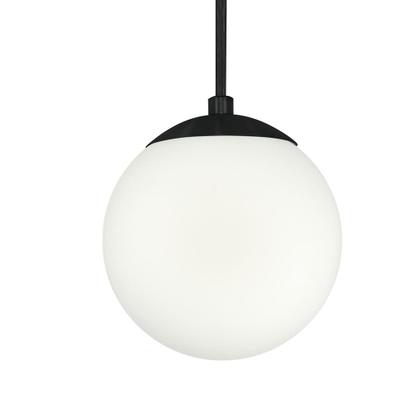 Imagem de Pendente Retangular Duplo Preto Orby Bolinha Vidro