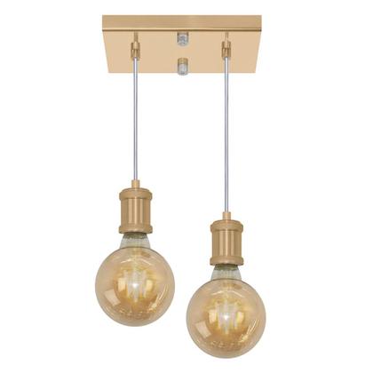 Imagem de Pendente Retangular Duplo Tubo Gourmet Nordic New Cobre