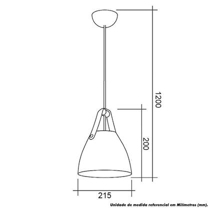 Imagem de Pendente RPX Couro Mini 21,5Cm Startec