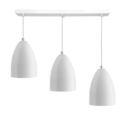 Imagem de Pendente Vegas Triplo Base Retangular Branco sala quarto