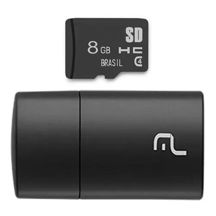Imagem de Pendrive 8GB 2 em 1 Micro SD MC161 - Multilaser