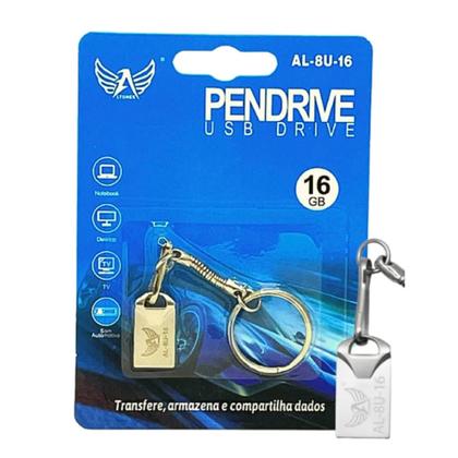Imagem de Pendrive Chaveiro Mini 16gb Altomex Al8u8 Cor Prateado