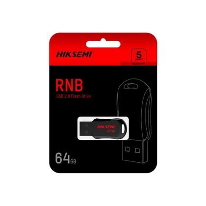 Imagem de Pendrive Hiksemi USB 2.0 Flash Drive RNB series 64GB Preto Vermelho M200R