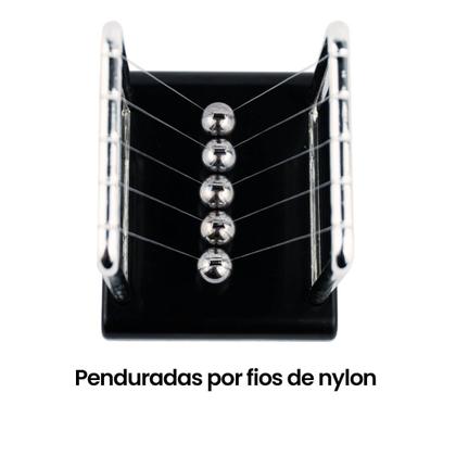 Imagem de Pêndulo de Newton 9cm 5 Esferas Decoração Mesa