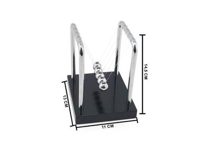 Imagem de Pêndulo De Newton Com Base Preta e Suporte em Metal Enfeite Para Decoração De Mesa Escritório Sala Quarto